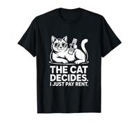 El Gato Decide Que Solo Pago Alquiler Gato Divertido Camiseta