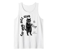 El Gato del Cat Noir Jazz Club Toca la Trompeta Camiseta sin Mangas