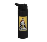 El gato emperador Tarot tarjeta gato rascador poste árbol gato Stainless Steel Insulated Water Bottle