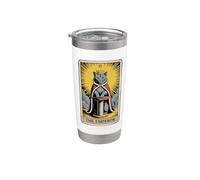 El gato emperador Tarot tarjeta gato rascador poste árbol gato Vaso térmico de acero inoxidable de doble pared