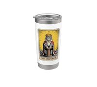 El gato emperador Tarot tarjeta gato rascador poste árbol gato Vaso térmico de acero inoxidable de doble pared