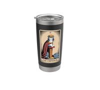 El gato emperador Tarot tarjeta gato rascador poste árbol gato Vaso térmico de acero inoxidable de doble pared