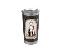 El gato emperador Tarot tarjeta gato rascador poste árbol gato Vaso térmico de acero inoxidable de doble pared