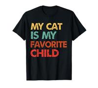 El Gato es mi Hijo Favorito Amante de los Gatitos Humor Camiseta