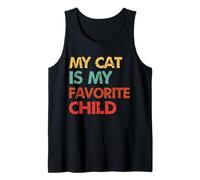 El Gato es mi Hijo Favorito Amante de los Gatitos Humor Camiseta sin Mangas