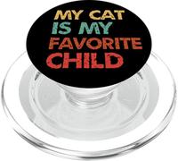 El Gato es mi Hijo Favorito Amante de los Gatitos Humor PopSockets PopGrip para MagSafe