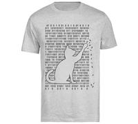 El Gato Está Jugando con Código Binario Camiseta Gris De Manga Corta para Hombre Unisex Black tee Baggy Oversized T-Shirt