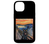 El Gato Negro Grito de Munch Edvard Pintura Famosa Divertida Carcasa para iPhone 14