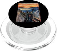 El Gato Negro Grito de Munch Edvard Pintura Famosa Divertida PopSockets PopGrip para MagSafe