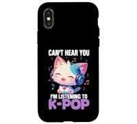 El gato pop coreano no te escucha. Estoy escuchando K-Pop Carcasa para iPhone X/XS