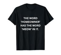 El Gato Propietario Tiene la Palabra Miau en él. Amante felino Camiseta gráfica económica