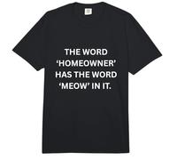 El Gato Propietario Tiene la Palabra Miau en él. Amante felino Comfort Colors Adult Heavyweight T-Shirt