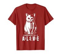 El Gato Vivo y Muerto de Schrödinger Mecánica cuántica Física Camiseta, Hombre, Arándano, XL