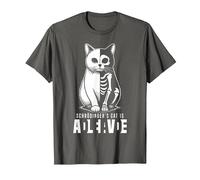 El Gato Vivo y Muerto de Schrödinger Mecánica cuántica Física Camiseta, Hombre, Asfalto, 3XL