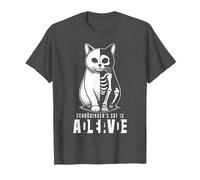 El Gato Vivo y Muerto de Schrödinger Mecánica cuántica Física Camiseta, Hombre, Jaspeado Oscuro, 5XL