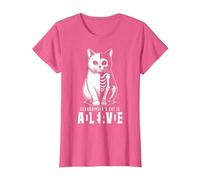 El Gato Vivo y Muerto de Schrödinger Mecánica cuántica Física Camiseta, Mujer, Rosa Jaspeado, M