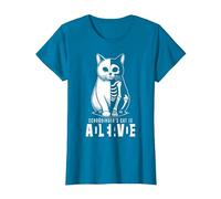 El Gato Vivo y Muerto de Schrödinger Mecánica cuántica Física Camiseta, Mujer, Zafiro, 3XL