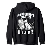 El gato vivo y muerto de Schrödinger Mecánica cuántica Física Sudadera con Capucha