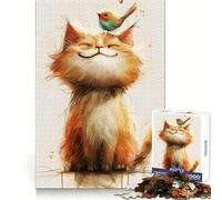 El Gato y el pájaro, Rompecabezas de 1000 Piezas para Adolescentes, Puzzle Wise Think Toy, diversión Sencilla, Corte preciso, Santa Wish Pick 38x26cm
