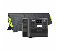 El generador eléctrico portátil FOSSiBOT F2400 está equipado con una batería SP200 LiFePO4, tiene una potencia de salida de 2400 W (pico de 4800 W), 2048 Wh. El generador solar es ideal para viviendas