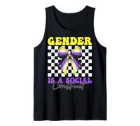El género de la niña del orgullo de la bandera no binaria es una construcción social Camiseta sin Mangas