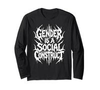 El género es una construcción Social Deathcore Pride Trans Nonbinary Manga Larga
