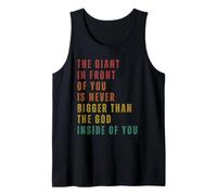 El Gigante Que Tienes Delante Nunca Es Más Grande Que Dios. Camiseta sin Mangas