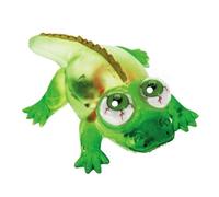 El Giro excéntrico del cocodrilo observa a Toy from Deluxebase. Cocodrilo elástico y Blando estupendo Grande con los Ojos temblorosos Gigantes.