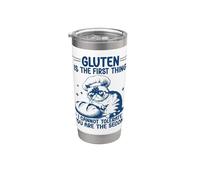 El gluten es lo primero que no puedo tolerar Gato sin gluten Vaso térmico de acero inoxidable de doble pared