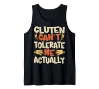 El Gluten no me tolera en Realidad Humor sin Gluten Divertido Camiseta sin Mangas