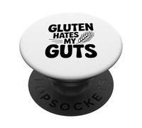 El Gluten Odia mis entrañas PopSockets PopGrip Adhesivo