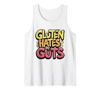 El gluten odia mis entrañas Sin gluten Divertido El gluten me odia Camiseta sin Mangas