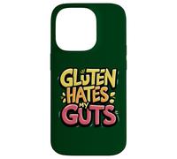 El gluten odia mis entrañas Sin gluten Divertido El gluten me odia Carcasa para iPhone 14 Pro