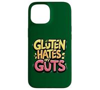 El gluten odia mis entrañas Sin gluten Divertido El gluten me odia Carcasa para iPhone 15