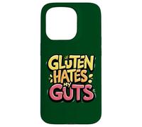 El gluten odia mis entrañas Sin gluten Divertido El gluten me odia Carcasa para iPhone 15 Pro