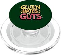 El gluten odia mis entrañas Sin gluten Divertido El gluten me odia PopSockets PopGrip para MagSafe
