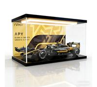 El -go Speed Super Racing 77252 F*1 - APXGP Racer Building Set Acrylic Display Case Dustproof Clear Storage Box Compatible con Lego 77252 (Solo caja, No Model) (Tri-Color Lightbox B)
