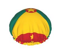 El gorro de ducha de doble capa de la bandera de Granada evita que el cabello se enrede durante la ducha y el cuidado de la piel.