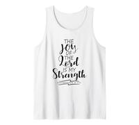 El gozo del Señor es mi Fuerza Escritura Nehemías 8:10 Camiseta sin Mangas