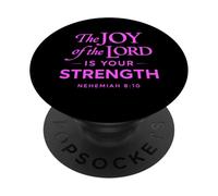El gozo del Señor es tu Fuerza Nehemías 8:10 Fe Dios PopSockets PopGrip Adhesivo