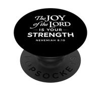 El gozo del Señor es tu Fuerza Nehemías 8:10 Fe Dios PopSockets PopGrip Adhesivo