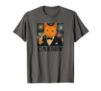 El Gran Catsby - Divertida Parodia de Gato Retro Camiseta