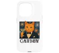 El Gran Catsby - Divertida Parodia de Gato Retro Carcasa para iPhone 15 Pro