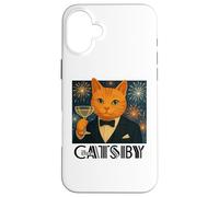 El Gran Catsby - Divertida Parodia de Gato Retro Carcasa para iPhone 16 Plus
