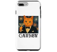 El Gran Catsby - Divertida Parodia de Gato Retro Carcasa para iPhone 7 Plus/8 Plus