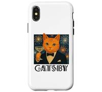 El Gran Catsby - Divertida Parodia de Gato Retro Carcasa para iPhone X/XS