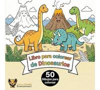 El gran libro de colorear dinosaurios para niños a partir de 2 años:: con 50 motivos gigantes (Formato cuadrado)