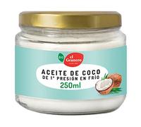 El Granero Integral - Aceite de Coco Virgen BIO - 250 ml - Nutritivo y Saludable - Apto para dietas Keto - Para Cocinar - Apto para Veganos