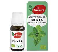 EL GRANERO INTEGRAL - Aceite Esencial de Menta Bio - 12 ml - Elaborado Sin Mezclar con Otros Aceites - Ayuda a Realizar la Digestión - Refresca el Aliento y el Ambiente