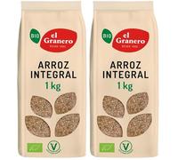 El Granero Integral - Arroz Integral Bio - 1 kg - Arroz Natural - Propiedades Antioxidantes - Fuente de Energía y Minerales - Ideal post Ejercicio Físico - Apto para Veganos (Paquete de 2)